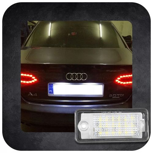 Podświetlenie Lampki LED Tablicy Rejestracyjnej Audi A3 8P A4 B6 B7 A6 na Arena.pl