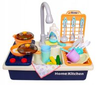 ZLEW NA WODĘ ZLEWOZMYWAK KUCHNIA DLA DZIECI AKCESORIA 2W1