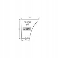 szyba drzwi dolna Massey Ferguson 352, 360, 362, 365, 382, 390, 396, 398