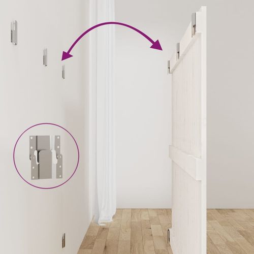 Wezgłowie łóżka, białe, 127,5x3x90 cm, lite drewno sosnowe na Arena.pl