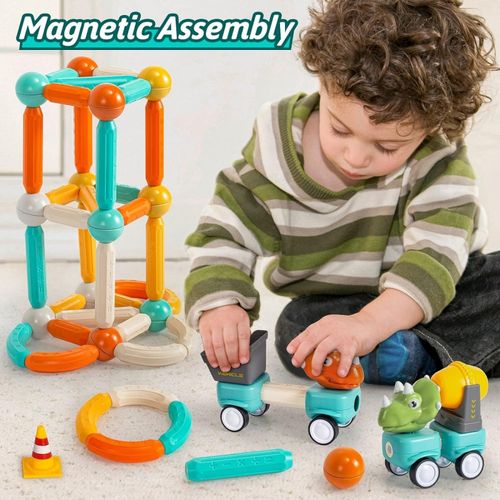 WOOPIE Klocki Magnetyczne Dinozaury Konstrukcyjne 84 el. na Arena.pl