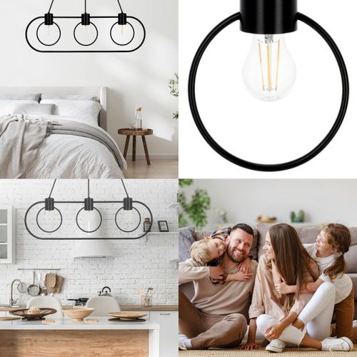 lampa wisząca fredo koło 3 czarna na Arena.pl