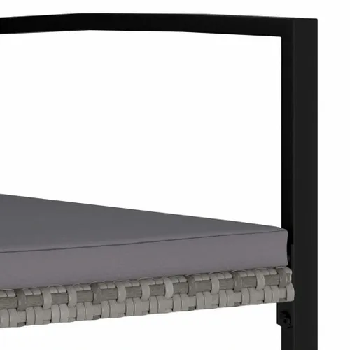 VidaXL 3-częściowy zestaw mebli ogrodowych, polirattan, szary na Arena.pl