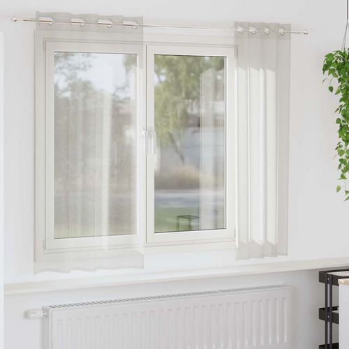 Zasłony z zasłonami 2 pcs Kremowy Poliester na Arena.pl