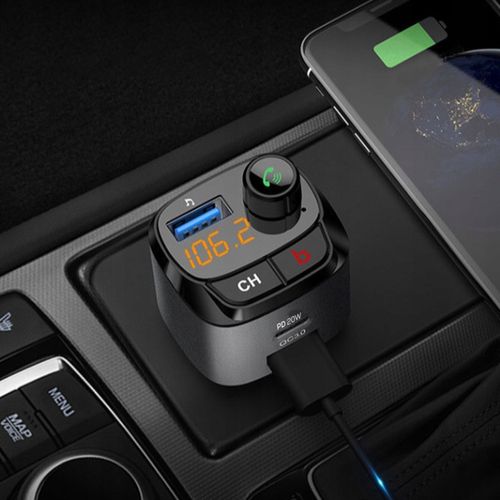 NAJMOCNIEJSZY Transmiter bluetooth FM samochodowy ładowarka 36W QC3.0 USB-C na Arena.pl