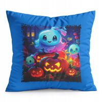 PODUSZKA NIEBIESKA PREZENT - HALLOWEEN
