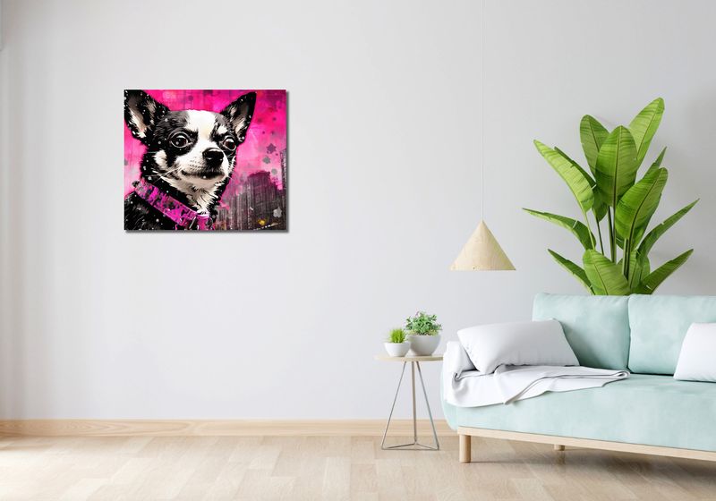 Obraz 70x60cm Mały Psiak o Dużej Duszy zdjęcie 2