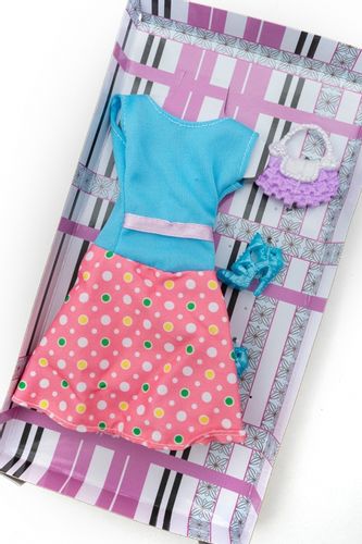 Ubranka dla Lalek SUKNIA BUTY TOREBKA sukienka #A1 na Arena.pl