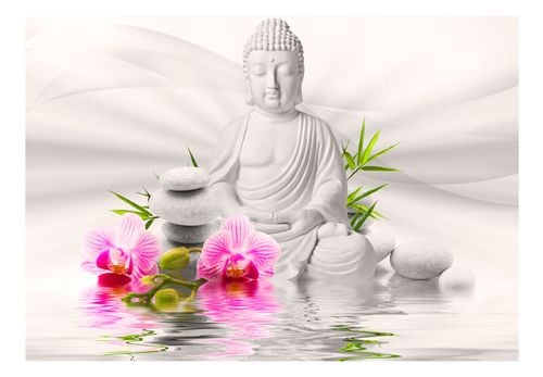 Fototapeta - Budda i orchidee 400x280 na Arena.pl