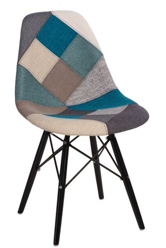 Krzesło P016W Patchwork nieb-szary/black D2 na Arena.pl