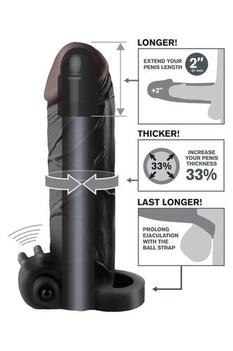 fantasy x-tensions vibrating real feel 2 inch extension black na Arena.pl