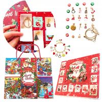 KALENDARZ Adwentowy PANDORA Zestaw Do Robienia Biżuterii 24 okienka ZŁOTY