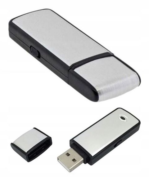 Profesjonalny MINI Dyktafon Cyfrowy PENDRIVE Podsłuch Szpiegowski SPY zdjęcie 2