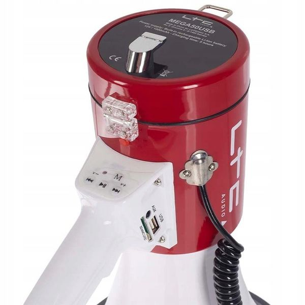 Profesjonalny MEGAFON 50W USB SD MP3 akumulator zdjęcie 12