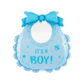 Balon foliowy Śliniak It's a Boy niebieski, 53x62 cm
