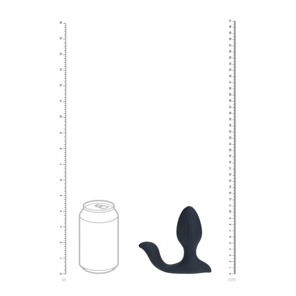 Vibrating And Rotating Silicone Anal Plug With Ball Stimulator - Black zdjęcie 6