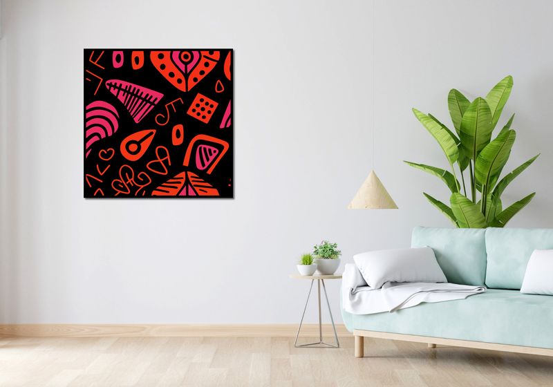 Plakat 90x90cm Rytm Wzorów zdjęcie 4