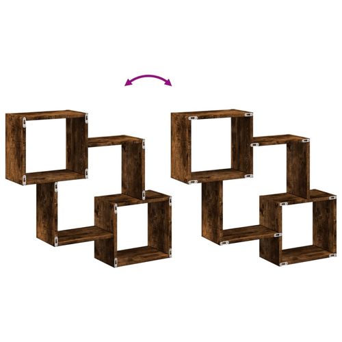 Półka ścienna, 78x18x71 cm, przydymiony dąb na Arena.pl