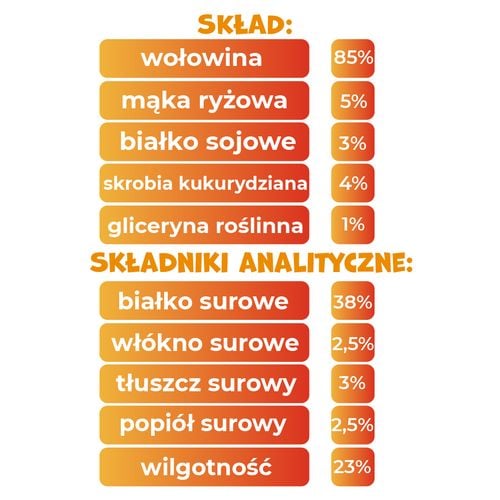 Smaczki przysmaki dla psa Filet z wołowiny 500g PAWFECT BITES na Arena.pl