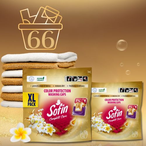Sofin Kapsułki do Prania Kolorowych Tkanin Color Ochrona Kolorów 66 prań na Arena.pl