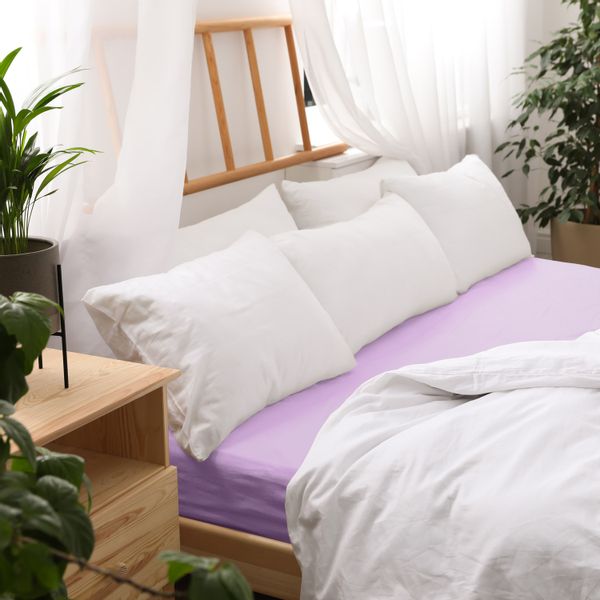 Prześcieradło z gumką 90x200 jersey 100% BAWEŁNA kolor wrzos zdjęcie 5