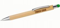 DŁUGOPISY GRAWEROWANE bambusowe reklamowe 200 szt Z TWOIM LOGO touch pen