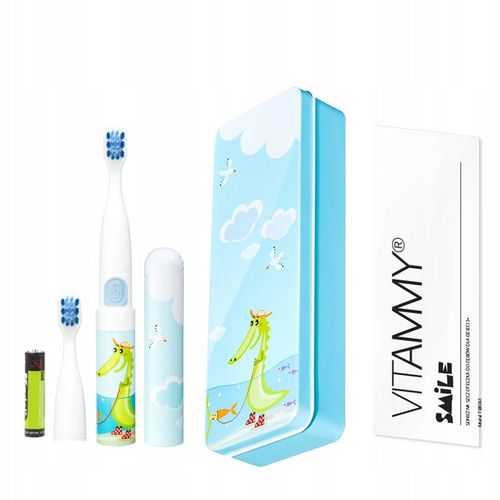 SZCZOTECZKA SONICZNA DO ZĘBÓW DLA DZIECI 3+ VITAMMY SMILE +ETUI 2KOŃCÓWKI na Arena.pl