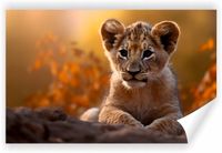 Fototapeta PREMIUM STRUKTURA ZMYWALANA tapeta NA WYMIAR portret lwiątka