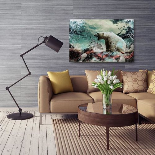 Deco Panel, Biały niedźwiedź 70x50 na Arena.pl