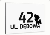 Tabliczka Tablica ADRESOWA biała DIBOND 40x30 numer domu ul. dużo wzorów