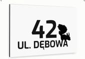 Tabliczka Tablica ADRESOWA biała DIBOND 40x30 numer domu ul. dużo wzorów