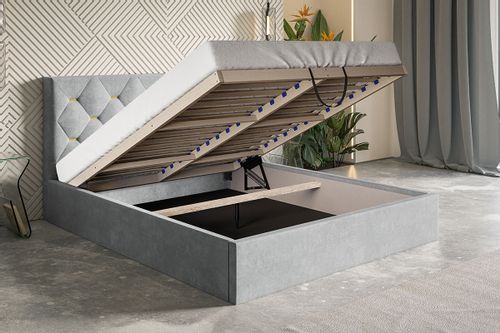 Łóżko tapicerowane slim4 180x200 ze stelażem i pojemnikiem  kolory na Arena.pl