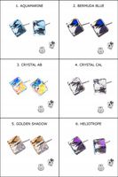 Srebrne 925 kolczyki z kr. Swarovski Kostki Cube 8