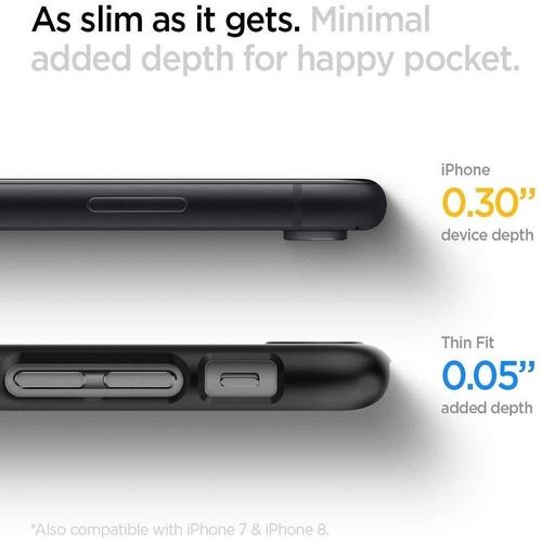 Etui Spigen Thin Fit Apple iPhone SE 2020/8/7 Black na Arena.pl