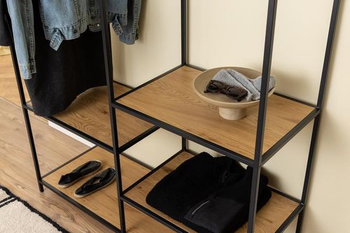 Wieszak na ubrania Seaford dąb/czarny na Arena.pl