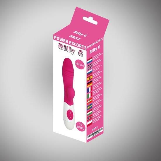Billy G Pink 20 Cm Silicone Vibrating 10 Speed zdjęcie 3