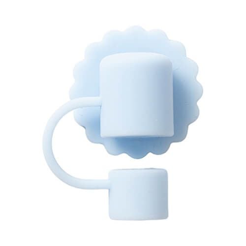 Silikonowa nakładka na słomkę Ø 0,8 cm do sublimacji - błękitny kwiatek na Arena.pl