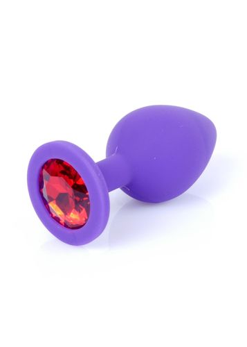 Plug-Jewellery Purple Silicon PLUG Medium- Red Diamond na Arena.pl