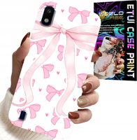 ETUI DO SAMSUNG A10 - RÓŻOWE WSTAZKI WSTĄZKA MODNE WZORY CASE