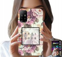 ETUI DO OPPO RENO 5Z / A94 5G - KWIATISTY WZÓR, MODNE DAMSKIE + SZKŁO