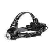 Akumulatorowa latarka czołowa 10W zoom aluminium Rebel 300 lm zasięg 200 m