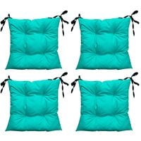 Zestaw 4 poduszek na krzesło ogrodowe Oxford turkus 50x50