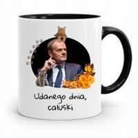 Kubek Czarny Donald Tusk Po Platforma Prezent Z Nadrukiem Ze Zdjęciem