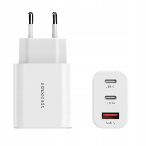 Spacecase Usb Charger 30W Gan Sc004W White zdjęcie 2