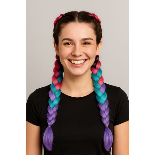 Włosy Syntetyczne Warkoczyki Ombre Róż/Ni/F W10341 na Arena.pl