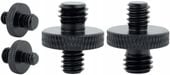 adapter śruba redukcja 1/4" na m8 statywowa aluminiowa czarna lampy 18 mm