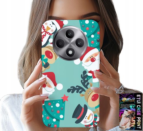 ETUI DO OPPO RENO12 F / 12FS 5G - MIKOŁAJ, RENIFER BAŁWAN ŚWIĄTECZNE WZORY na Arena.pl