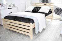 Łóżko drewniane BRITA 140x200 SOSNA + stelaż sypialnia producent