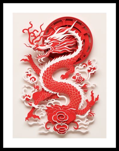 Plakat 30x40cm Czerwony Smok na Arena.pl