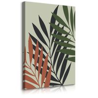 Obraz Canvas Do Sypialni Kolorowe Liście Palmowe Styl Boho 40cm x 50cm